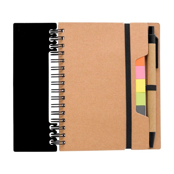 Caderno Stella | Papel reciclado | Pautado - preto