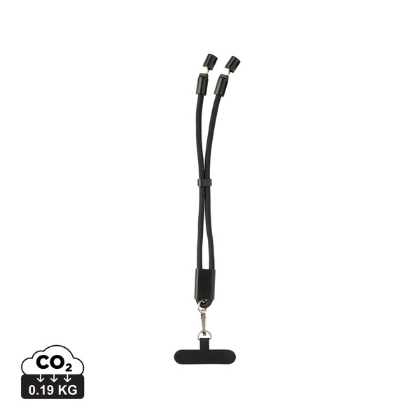 LoopAmp RCS RPET adjustable phone wrist strap 60W cable