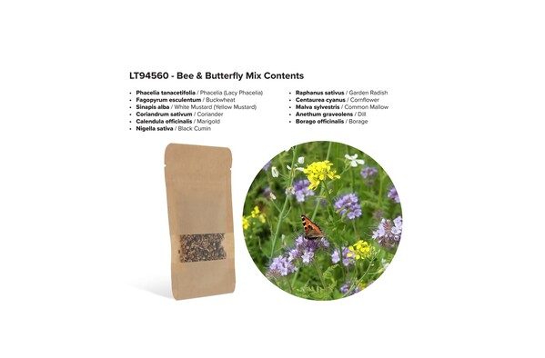 Tüte mit 4 Gramm Bienen- & Schmetterlingsblüten - Braun