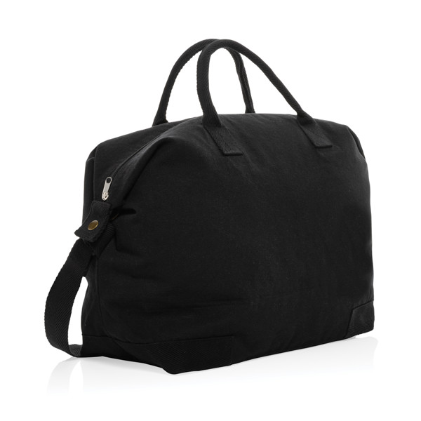 Kezar deluxe vikend torba, reciklirano platno 500 g/m² - Črna