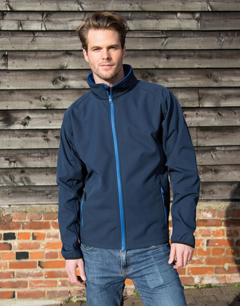Printable Softshell Jacket - Vivid Green / Black / XL
