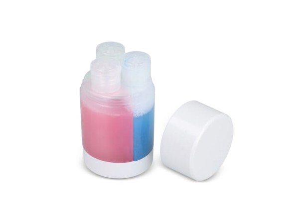 Trio travel toiletry bottles