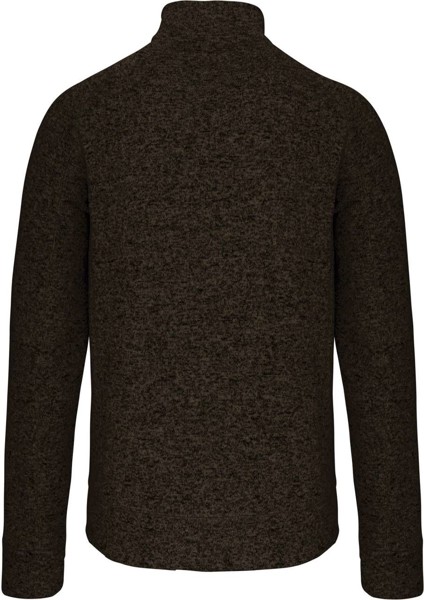 Men's Full Zip Heather Jacket - Dark Khaki Melange / 3XL