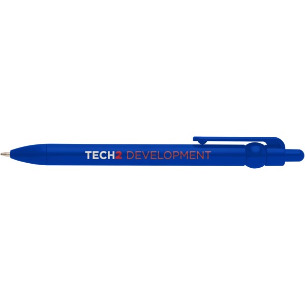 Stylo bille Fidget en plastique recyclé (encre noire) - Bleu royal
