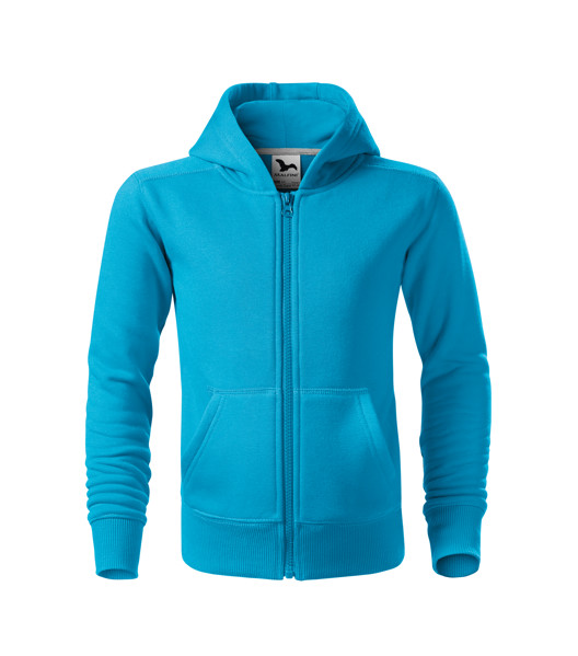 Mikina Dětská Malfini® Trendy Zipper - Tyrkysová / 134 cm/8 let
