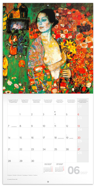 Notique Poznámkový Kalendář Gustav Klimt 2027, 30 x 30 cm - Východní