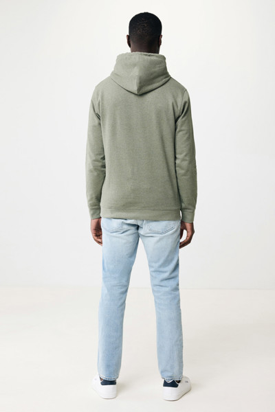 Sweat à capuche en coton recyclé et non teinté Iqoniq Torres - Heather Green / XXS