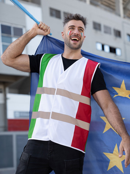 National Flag Safety Vest - Rosso Bianco Blu / L/XL
