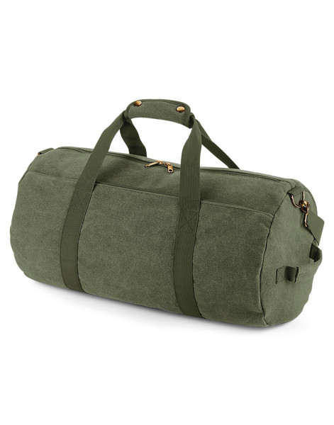 Vintage Canvas Barrel Bag - Vintage Black / ONE SIZE