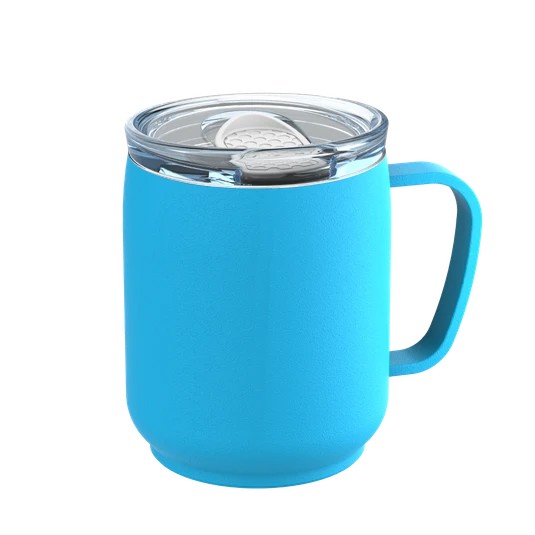 Thermo mug RETUMBLER-myNIZZA CERAMIC, Cyan - White