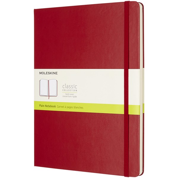 Classic XL hard cover notebook - plain - Scarlet Red