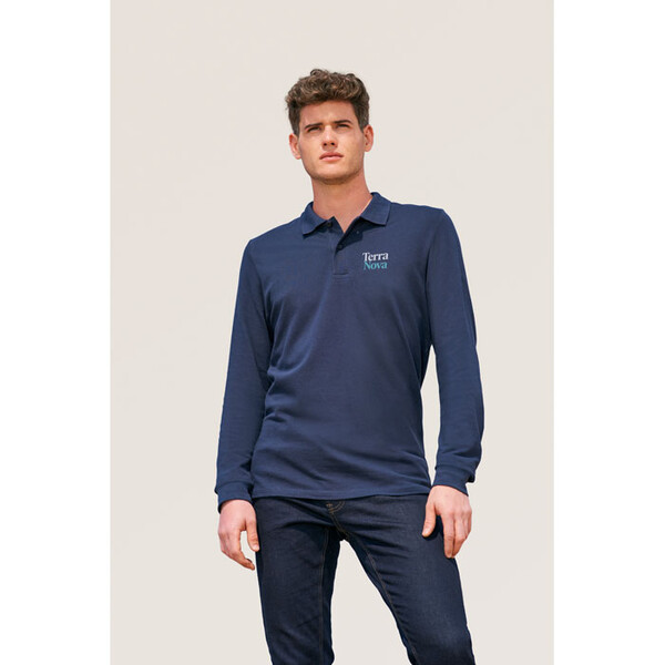 PERFECT MEN LSL POLO 180g Perfect Lsl Men - French MarinhoL