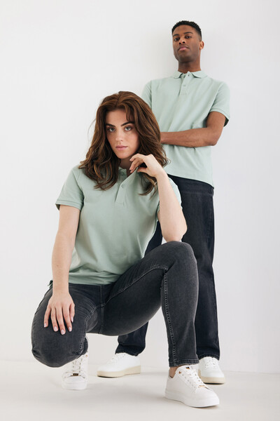 Polo tričko IQONIQ Yosemite z recykl. bavlny - Iceberg Green / XXXL