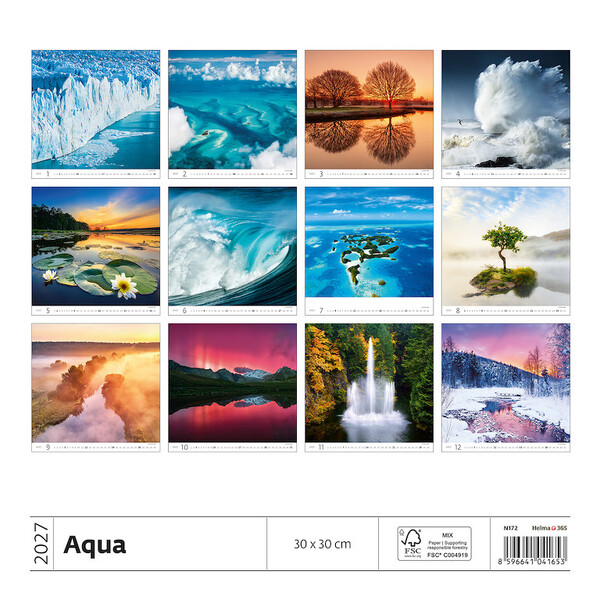 Nástěnný kalendář Aqua 2027