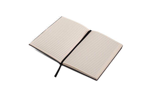 Carnet, couverture en cuir recyclé A5 - Gris foncé