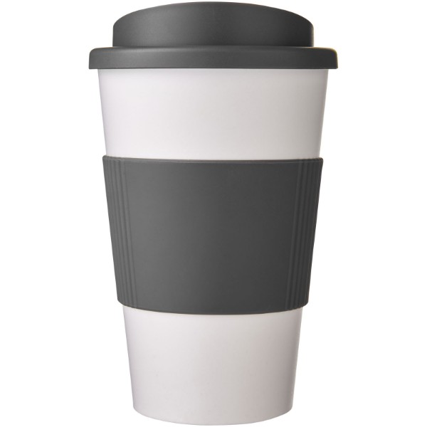 Copo térmico com pega de 350 ml Americano® - Branco / Cinzento