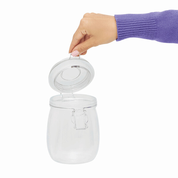 Sklenená nádoba na skladovanie Clicky, objem cca 750 ml