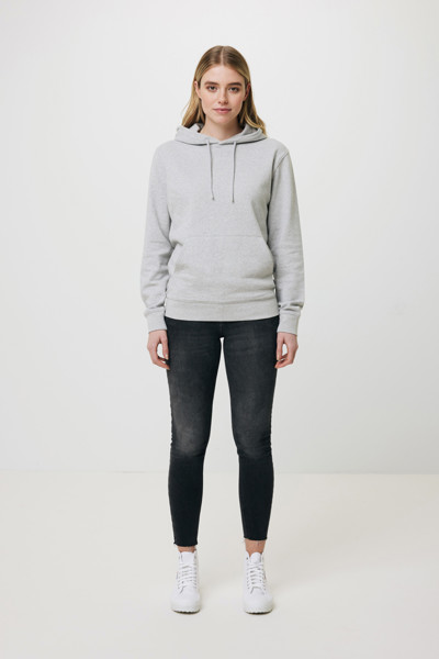 Sweat à capuche en coton recyclé et non teinté Iqoniq Torres - Heather Grey / XL