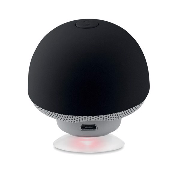 Brezžični zvočnik Mushroom 3W, 180 mAh - Črna