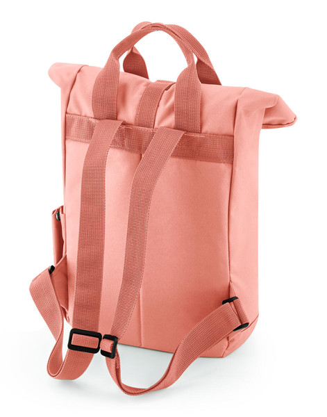 Recycled Mini Twin Handle Roll-Top Backpack - Blush Pink / ONE SIZE