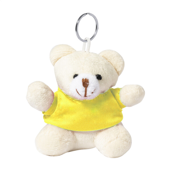 Porte-clés ourson en peluche Keyted - Jaune