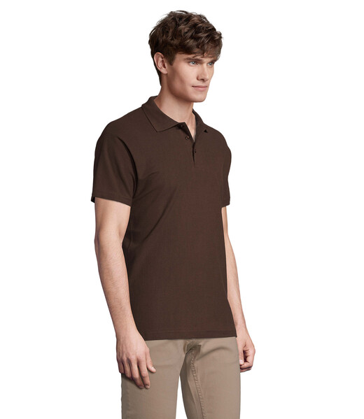 SPRING II  Polo homen  210g - ChocolateXXL