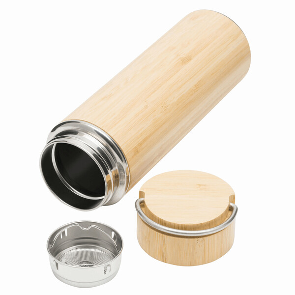 Insulated Travel Mug Bamboo Hot