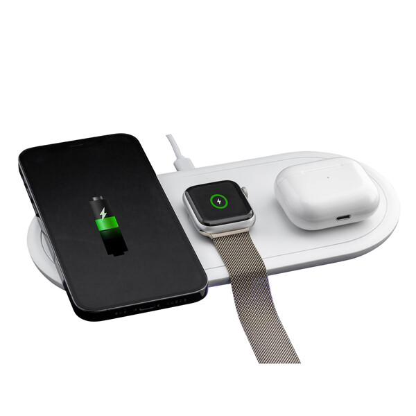 3-en-1 Chargeur sans fil rapide CALSLEY - blanc