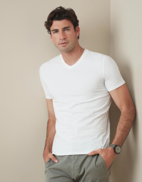 Stretch-T V-Neck For Men - White / S