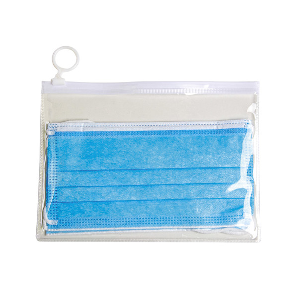 Pvc-Etui Für Chirurgische Masken (20461C) Und Kühlendes Sporttuch (18424)