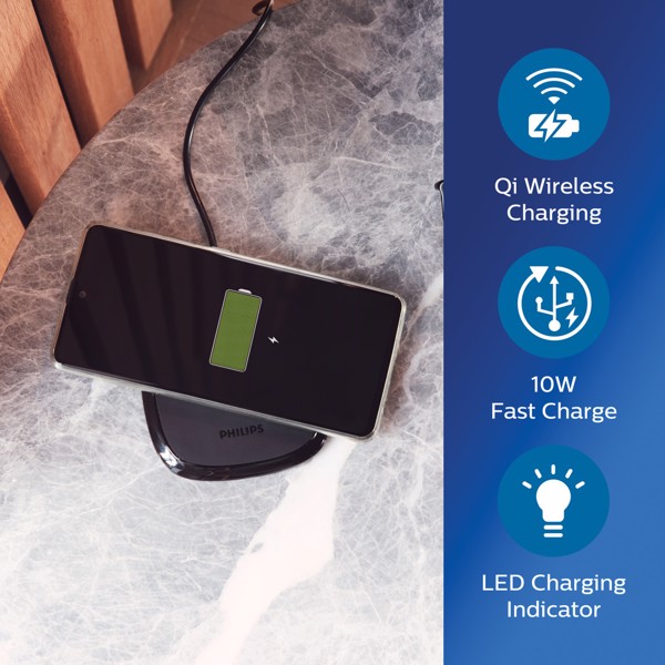 Philips brezžični polnilnik 10W, LED indikator