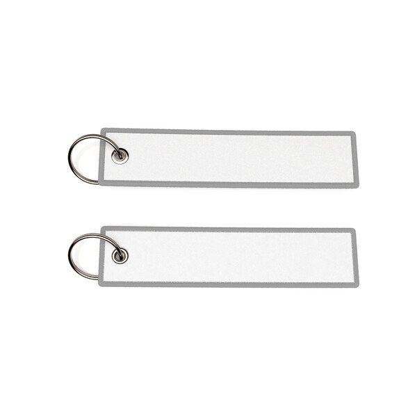 Full colour printed key tag - Cool Grey 6 C / 13x3cm