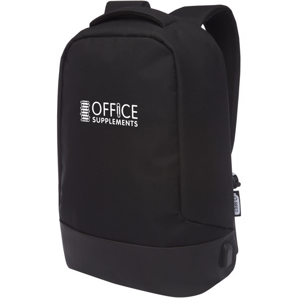 Cover GRS RPET anti-theft backpack 18L - Solid Black