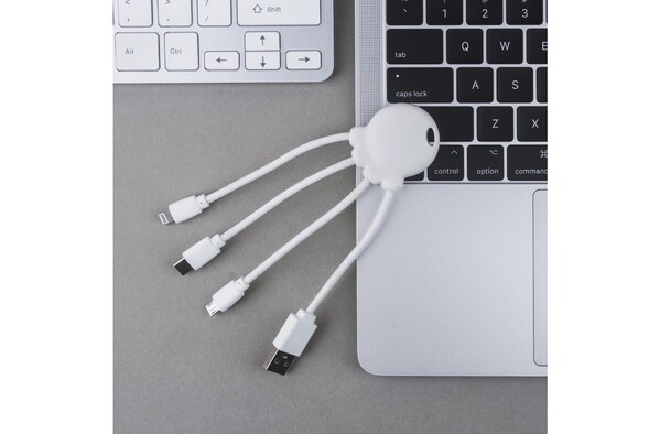 Xoopar Eco polnilni kabel, reciklirana plastika, RPET - Bela