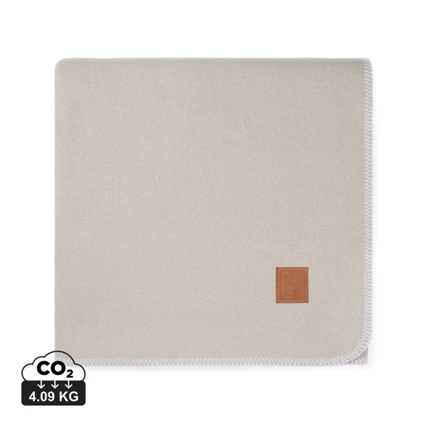 VINGA Moulton GRS RPET blanket - Beige / Feather Grey