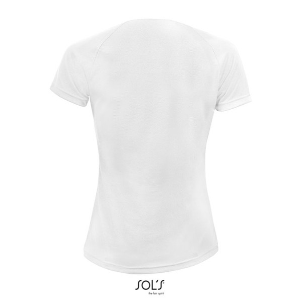 SPORTY WOMEN T-SHIRT POLYES - White / L