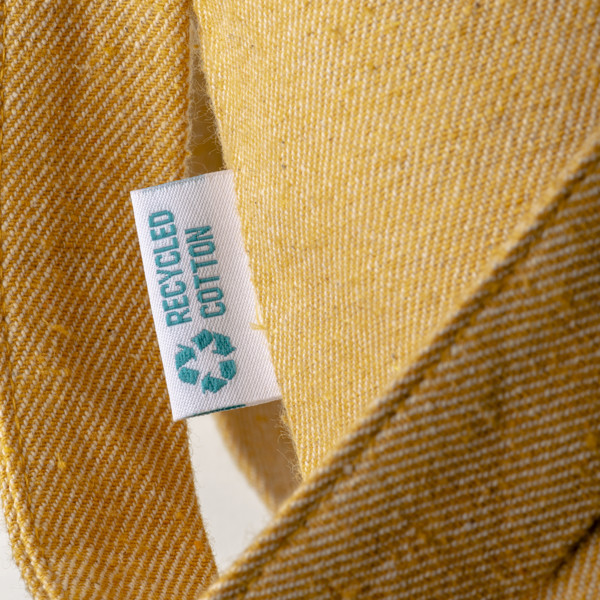 Shopper In Cotone Riciclato 280 G/M2, Manici Lunghi - Giallo