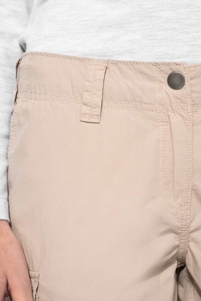 Ladies' Lightweight Multipocket Bermuda Shorts - Light Charcoal / 44