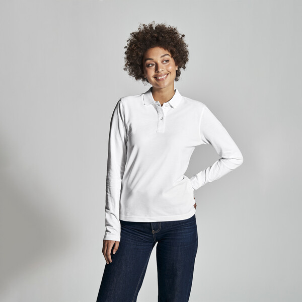 Cottover Gots Pique Long Sleeve Lady white L