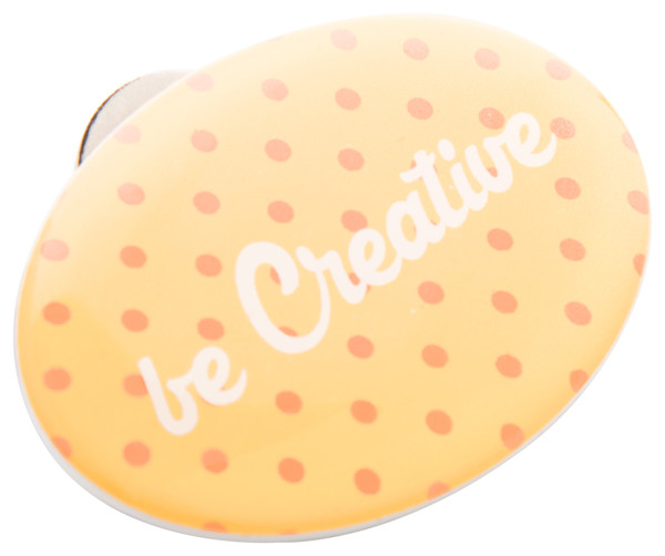 Magnetic Badge DomeBadge - White