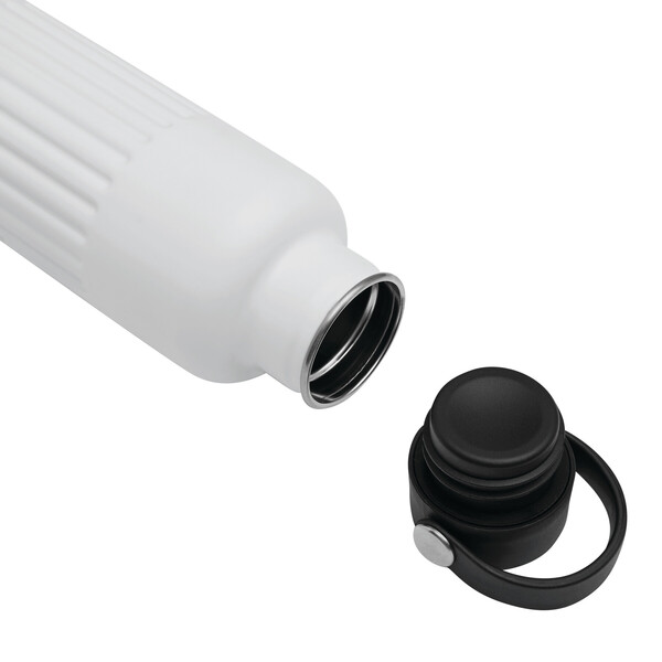 Vacuum Drinking Bottle Wave Trail - White