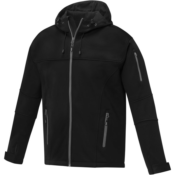 Match men's softshell jacket - Solid Black / M