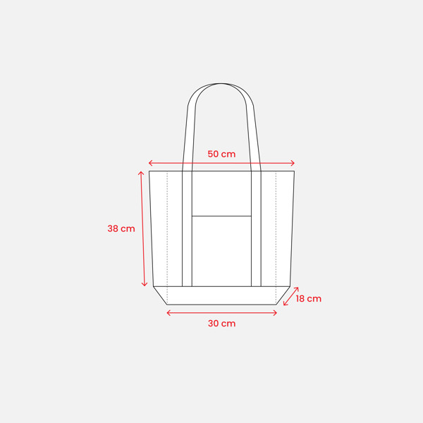Natural Cotton Shopping Bag With Gusset At The Base