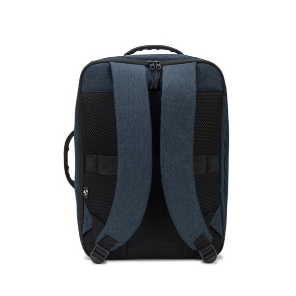 NIAMEY. Mochila para computador portátil em poliéster reciclado 300D de alta densidade 15'6" - Azul
