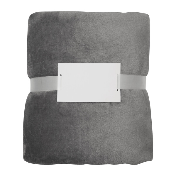 Fleece Throw Blanket Snuggle Dream - Grey