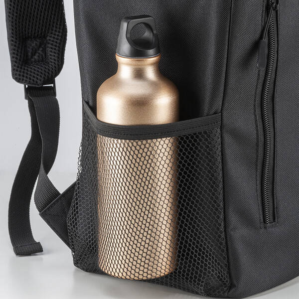 600D Polyester Insulated Backpack With Peva Lining - Black