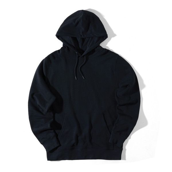 Lehká mikina s kapucí Iqoniq Rila z recykl. bavlny - Černá / 4XL