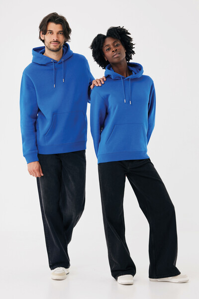 Sweat à capuche en coton recyclé IQONIQ Joshua - Bleu Royal / L