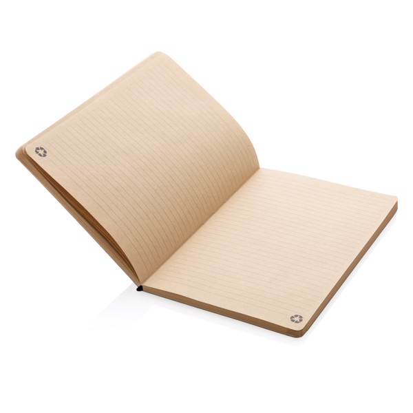 Carnet A5 à couverture en kraft et en liège - Bleu