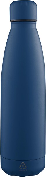 Bouteille à double paroi recyclée 500 ml Sunny - bleu